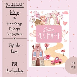 Cover sheet/inlay for postal folder or certificate folder DIN A4 Digital file PDF
