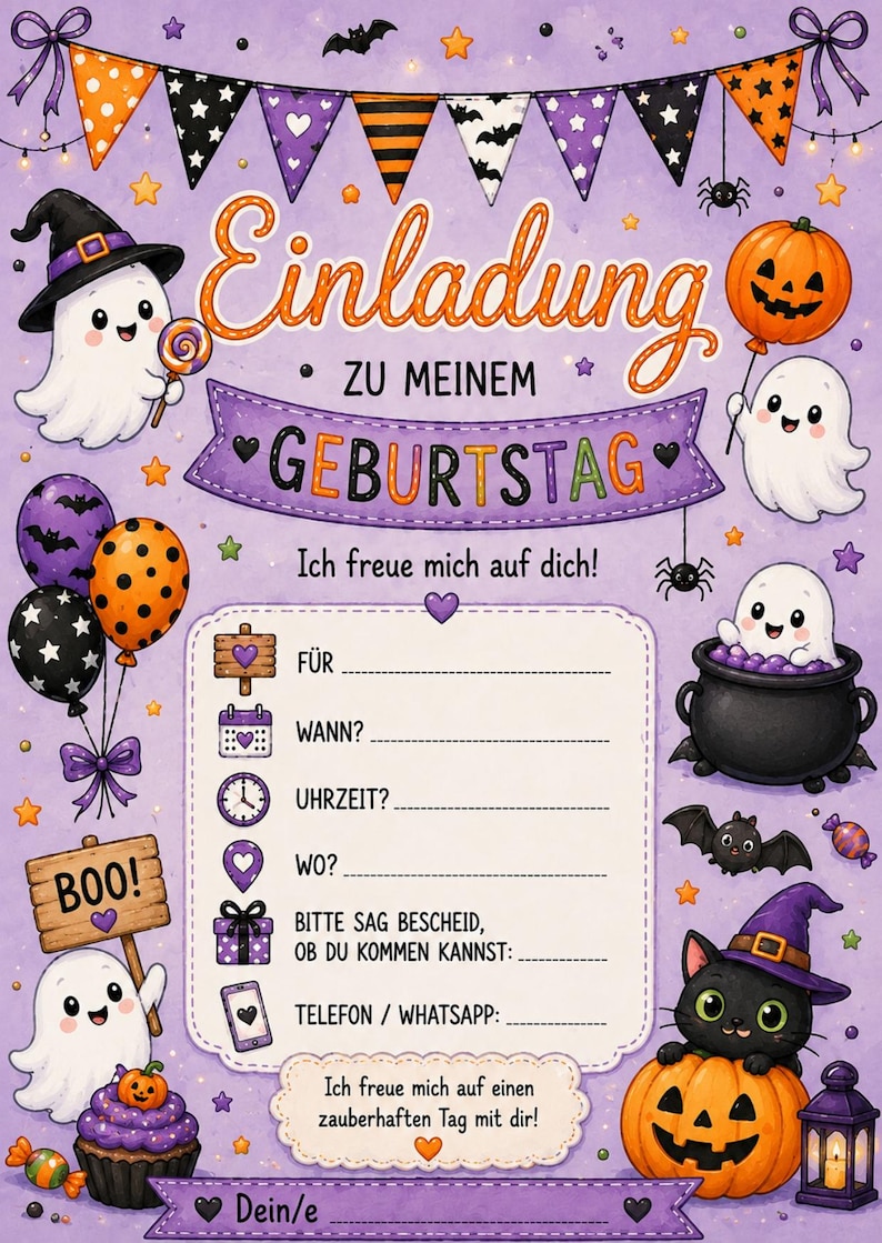Children's Birthday Party Invitation - Printable Template - PDF ...