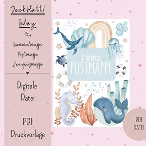 Cover sheet/inlay for postal folder or certificate folder DIN A4 Digital file PDF