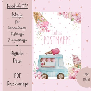 Cover sheet/inlay for postal folder or certificate folder DIN A4 Digital file PDF