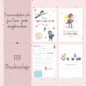 Friends book pages for printing PDF DIN A5