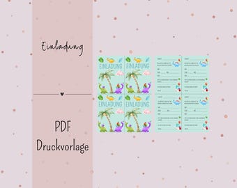 Children's Birthday Party Invitation - Printable Template - PDF - Download