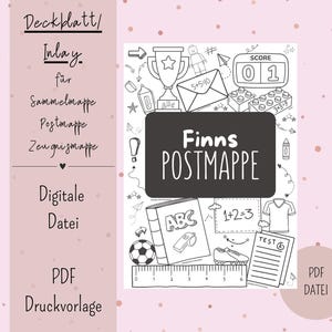 Cover sheet/inlay for postal folder or certificate folder DIN A4 Digital file PDF