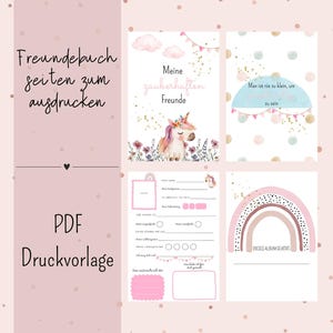 Friends book pages for printing PDF DIN A5