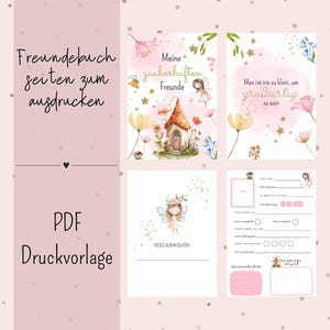 Friends book pages for printing PDF DIN A5