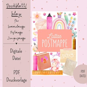 Cover sheet/inlay for postal folder or certificate folder DIN A4 Digital file PDF