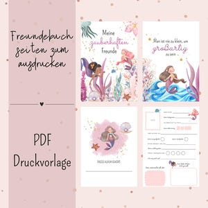 Friends book pages for printing PDF DIN A5