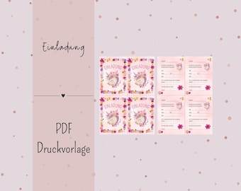 Children's Birthday Party Invitation - Printable Template - PDF - Download