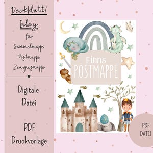 Cover sheet/inlay for postal folder or certificate folder DIN A4 Digital file PDF