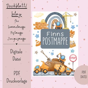 Cover sheet/inlay for postal folder or certificate folder DIN A4 Digital file PDF