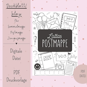 Cover sheet/inlay for postal folder or certificate folder DIN A4 Digital file PDF