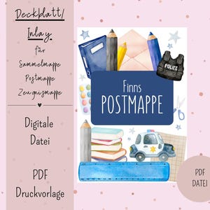 Cover sheet/inlay for postal folder or certificate folder DIN A4 Digital file PDF