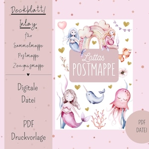 Cover sheet/inlay for postal folder or certificate folder DIN A4 Digital file PDF