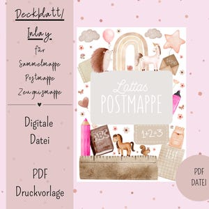 Cover sheet/inlay for postal folder or certificate folder DIN A4 Digital file PDF