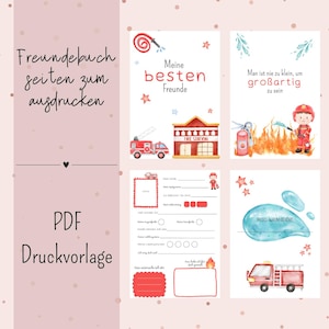 Friends book pages for printing PDF DIN A5