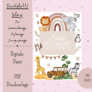 Cover sheet/inlay for postal folder or certificate folder DIN A4 Digital file PDF