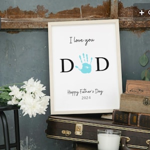 Father’s Day Handprint Art - Keepsake - Personalized Gift- For Dad, Uncle, etc.