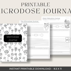 Microdose Journal Printable | Psychedelic Integration Journal For Adults | Printable Microdose Workbook | PDF Digital Download