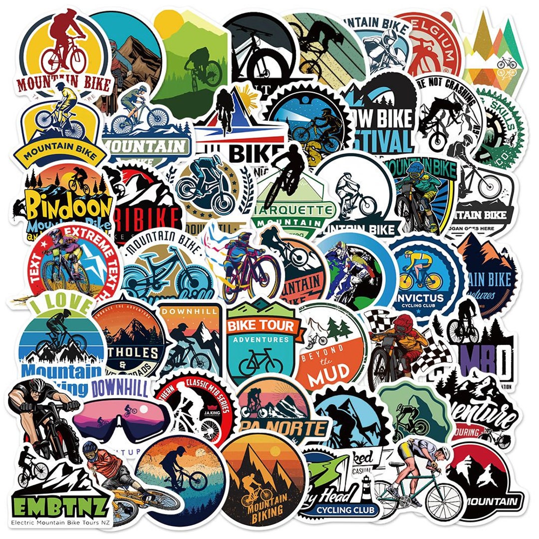 50pcs Mountain Bike Vinyl Decal Stickers Etsy Australia