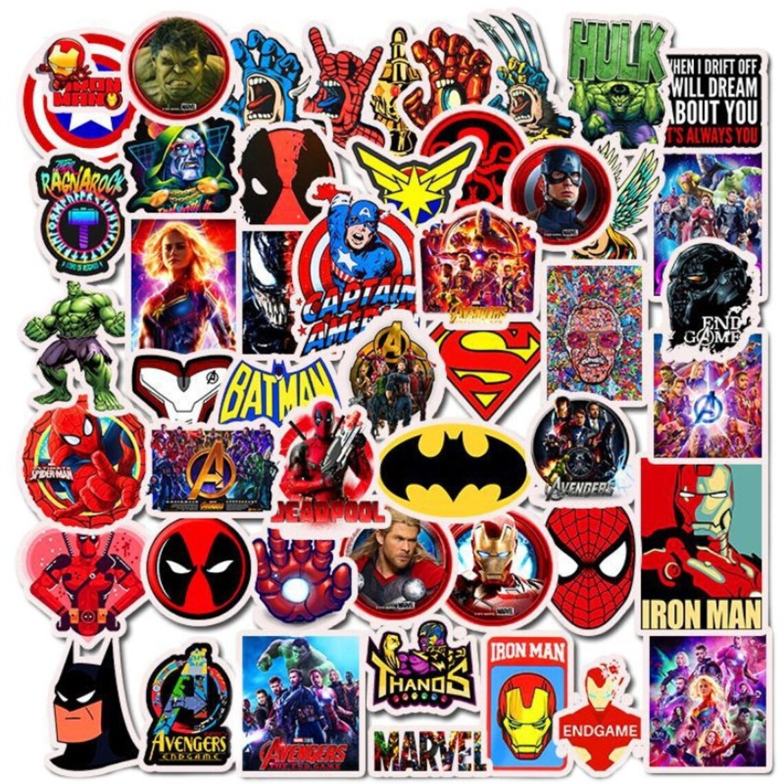 50pcs Super Hero 2 Vinyl Decal Stickers Etsy Australia