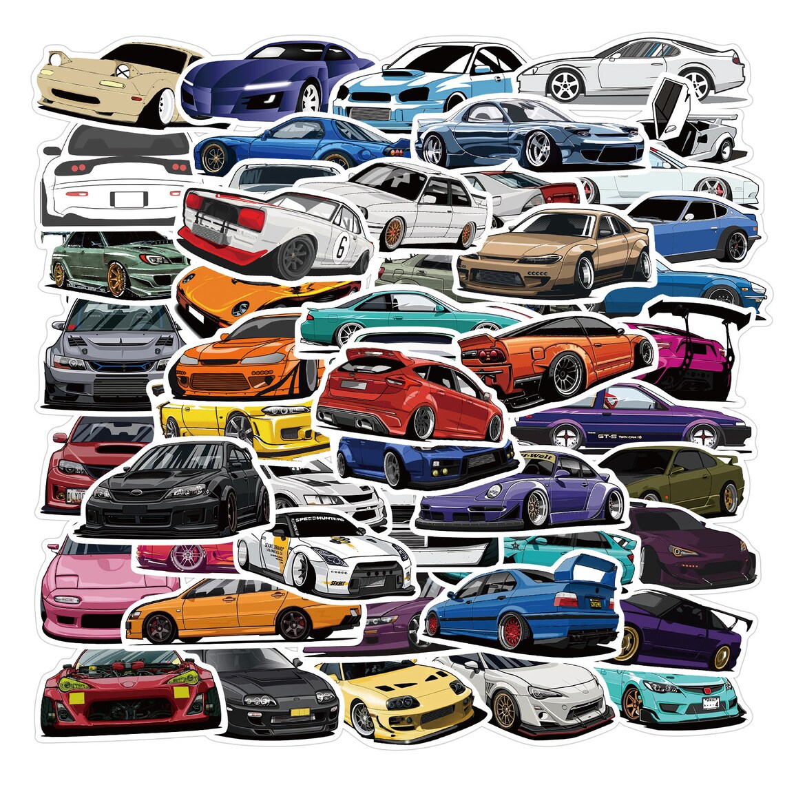 50pcs JDM Car 2 Vinyl Decal Stickers Etsy Australia