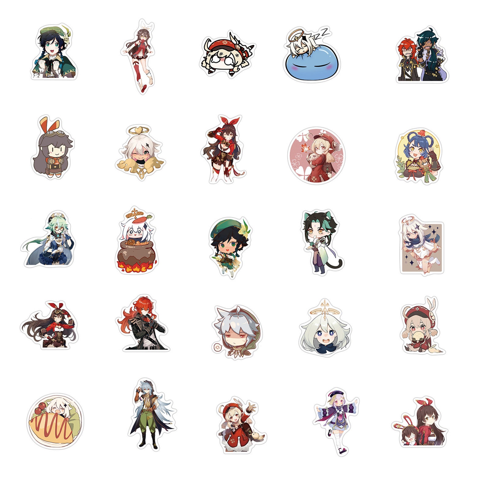 50pcs Genshin Impact 1 Vinyl Decal Stickers Etsy