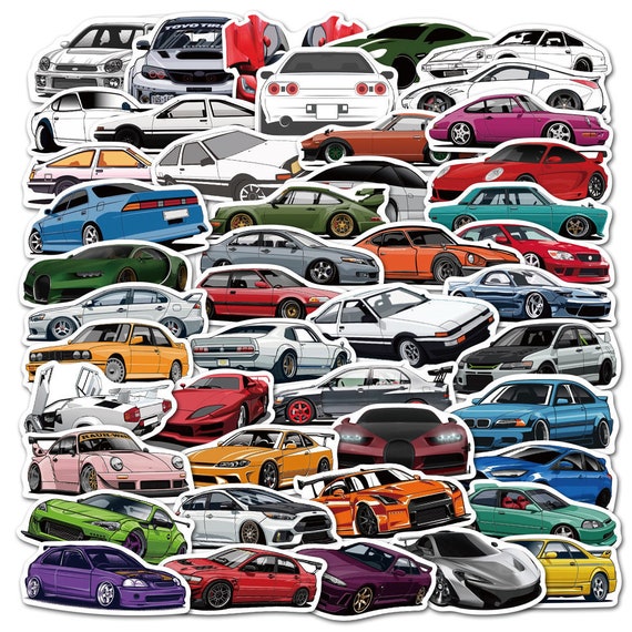 50pcs JDM Car 1 Vinyl Decal Stickers Etsy
