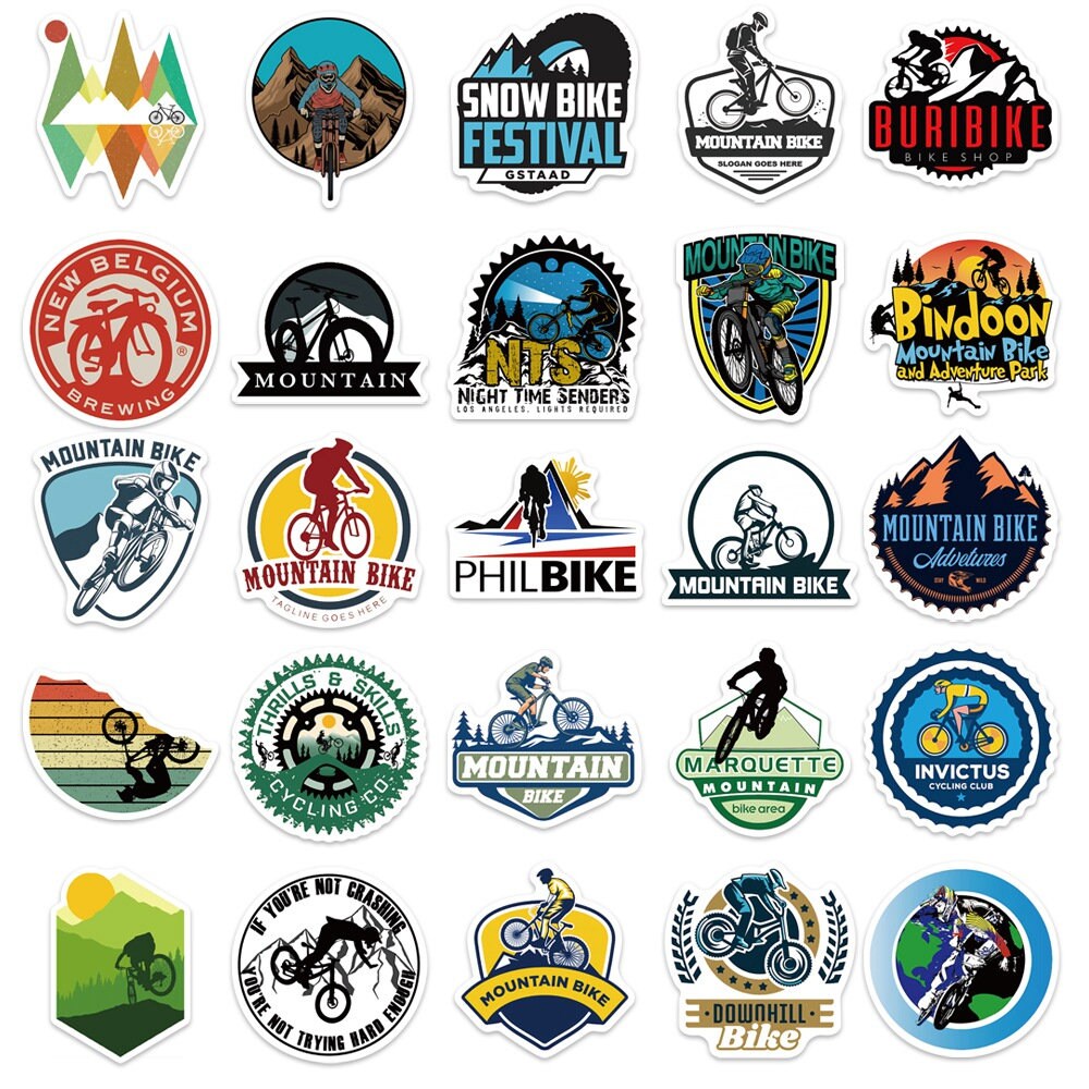 50pcs Mountain Bike Vinyl Decal Stickers Etsy Australia