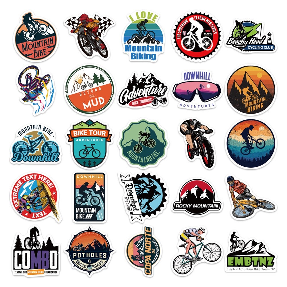 50pcs Mountain Bike Vinyl Decal Stickers Etsy Australia