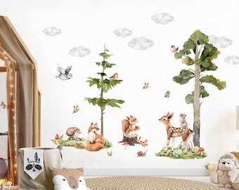 Stickers muraux Autocollants muraux Enfants animaux de chambre Animaux de la forêt Autocollants muraux Décoration murale DL773