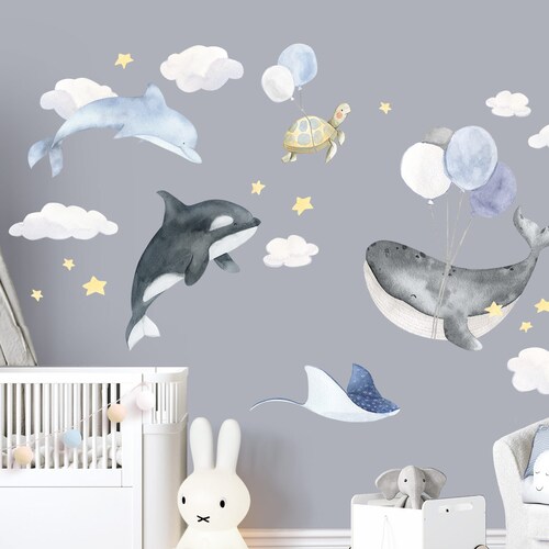 Wall Decal Ocean Wall Sticker for Children's Room Etsy