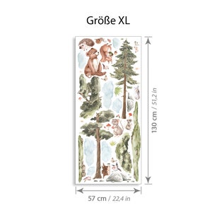 Sticker mural animaux de la forêt sticker mural pour chambre d'enfant animaux sticker mural pour décoration de chambre de bébé DL858 image 3