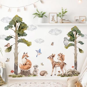 Wall sticker children's room forest animals wall sticker deer wall sticker decoration DL5102