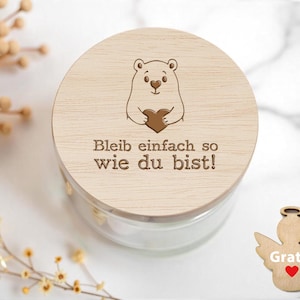 Storage jar birthday gift for best friend, colleague, partner gift idea for teacher job change gift jar as a thank you XHG1043