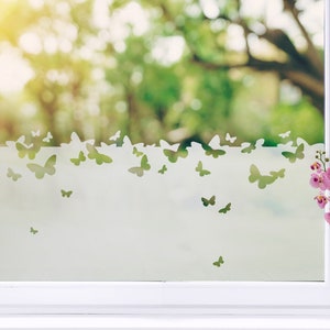 Privacy film glass decor butterflies window film frosted glass film sandblasted look privacy screen bathroom office sticker W5613