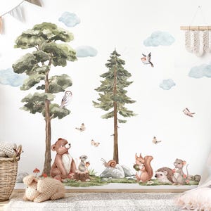 Adesivo da parete adesivo da parete animali della foresta per la cameretta dei bambini adesivo da parete animali per la decorazione della cameretta dei bambini DL858