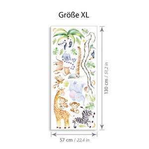 XXL Sticker Set Safari Tiere Wandtattoo für Kinderzimmer Dschungel Wandsticker für Babyzimmer Wandaufkleber Deko selbstklebend DL769 zdjęcie 3