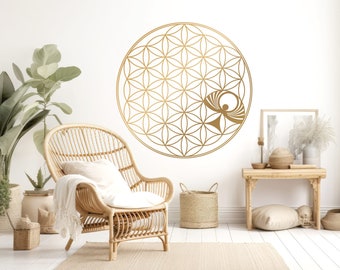 Wall sticker flower of life wall sticker angel bedroom gold wall sticker mandala self-adhesive decoration W5624