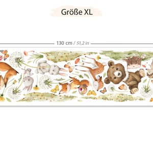 Tatouage mural animaux de la forêt pissenlit autocollant mural pour chambre d'enfant ours lapin renard autocollant mural pour chambre de bébé décoration autocollante DL986 image 3