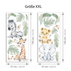 Lot d'autocollants XXL animaux de safari, autocollants muraux pour chambre d'enfant, girafe, éléphant, autocollants muraux pour chambre de bébé, décoration autocollante DL810 image 4