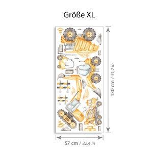 Muursticker graafmachineset muursticker voor kinderkamer bouwplaatsvoertuigen muursticker voor babykamer decoratie zelfklevend DL965 afbeelding 3