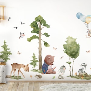 XXL sticker set forest animals wall sticker for children's room wall sticker for baby room wall sticker decoration self-adhesive DL799