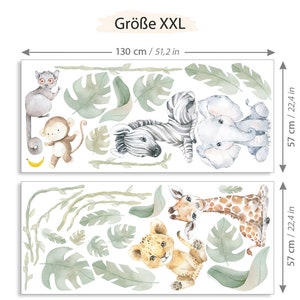 wondever Stickers Muraux Animaux de la Jungle Autocollants Muraux Mural