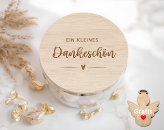 Gift jar thank you storage jar farewell gift for colleagues, teachers or kindergarten teachers, cookie jar gift idea job change daycare XHG1015
