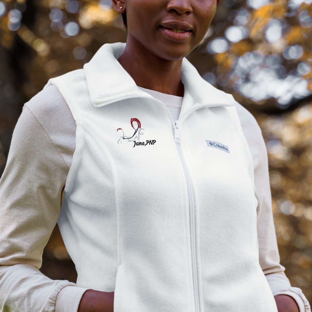 Custom Embroidered Fleece Vest for Pediatric Nurse Etsy