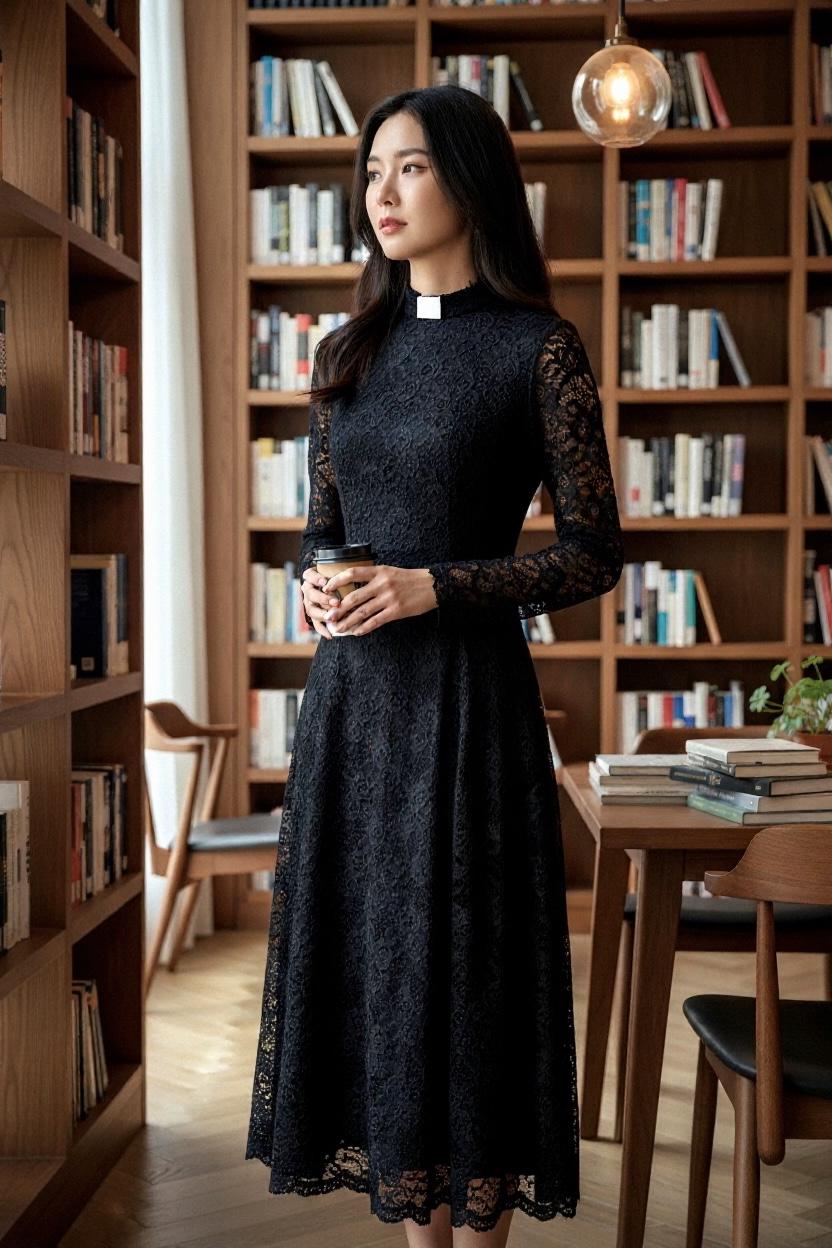 Clergy Dress Black Lace - Etsy