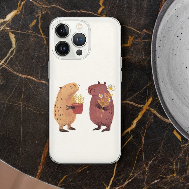 Capybara Phone Case Cute Pet Cover for iPhone 15pro, 14, 13, 12, 11