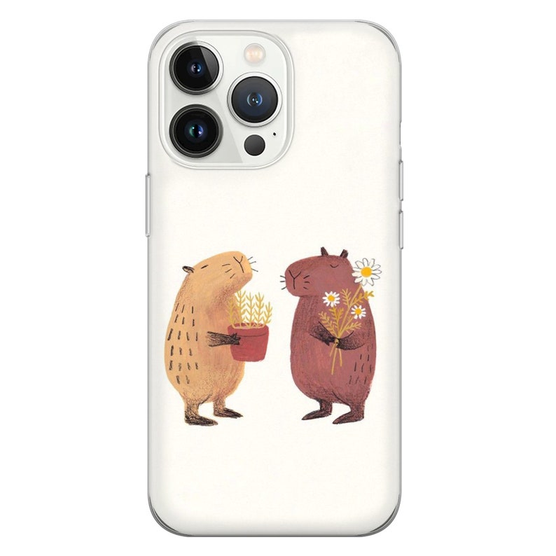 Capybara Phone Case Cute Pet Cover for iPhone 15pro, 14, 13, 12, 11