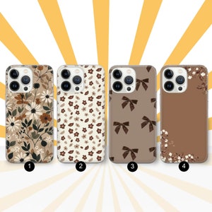Fondos brown Phone Case Cute brown Cover for iPhone 17 16 Pro, 15, 14, 13, Air Google Pixel 9 Pro, 8, 7A, Samsung S25, S24 FE, A26, A36