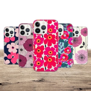 Custodia per telefono Poppy Bouquet Cover per iPhone 16 Pro, 15, 14, 13, 12, 11, Google Pixel 9, 8, 7A, 6A, Samsung Galaxy S24 Ultra, S24FE, A05 A55 A3